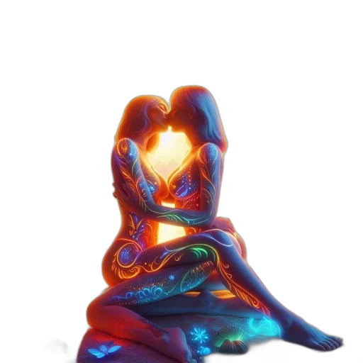 jewelry, robot, mask, bottle, 3d render, concept art, fantasy art, neon lights transparent PNG cut-out