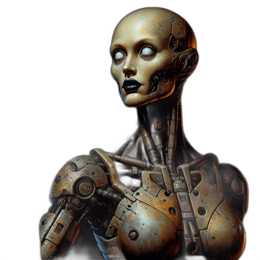 robot, face, concept art, cyberpunk, 3d render, photorealistic, humanoid, pale transparent PNG cut-out
