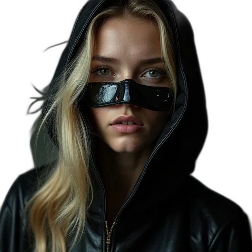 jacket, mask, face, weapon transparent PNG cut-out