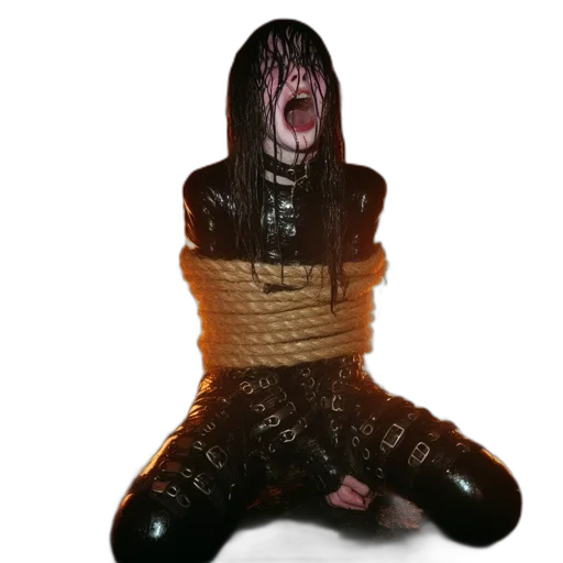 creature, jacket, animal, hair, 3d render, concept art, individual, black transparent PNG cut-out