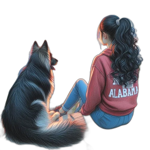 animal, creature, hair, jacket, watercolor, photorealistic, oil painting, concept art transparent PNG cut-out