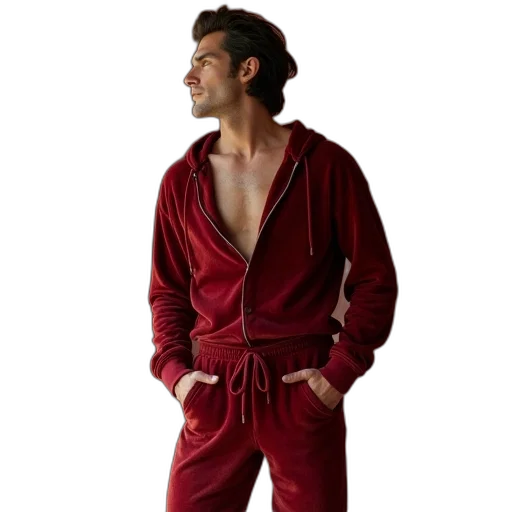 jacket, red, row, velvet transparent PNG cut-out