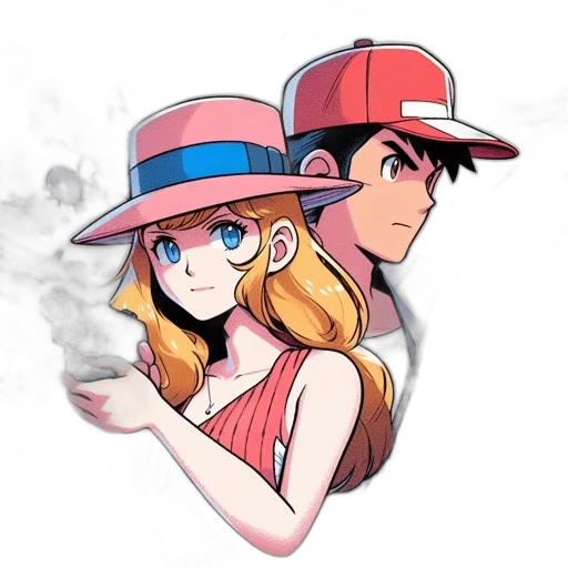 hat, watercolor, anime, pixel art, concept art, fire, fog, red transparent PNG cut-out