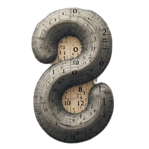 3d render, conjecture, pattern, numbers transparent PNG cut-out