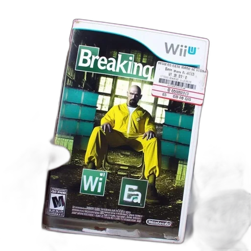 3d render, concept art, unboxed, breaking, bad, wii, game, box transparent PNG cut-out