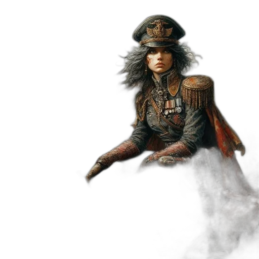 fantasy art, concept art, photorealistic, comic book art, fog, post-apocalyptic, scene, military transparent PNG cut-out