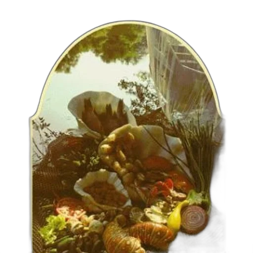 jewelry, creature, mask, food, concept art, fantasy art, photorealistic, oil painting transparent PNG cut-out