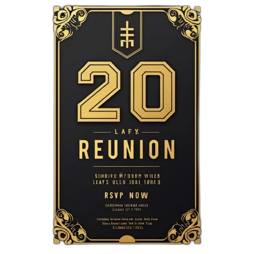poster, gold, black, color, scheme, featuring, word, reunion transparent PNG cut-out