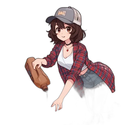 hat, weapon, staff, food, anime, cartoon, pixel art, concept art transparent PNG cut-out