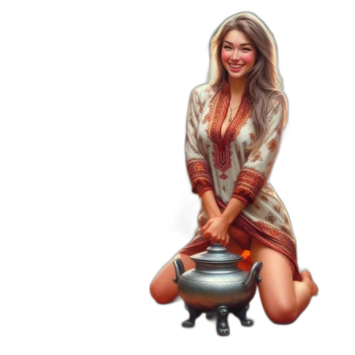 dress, jewelry, robot, staff, photorealistic, concept art, pixel art, oil painting transparent PNG cut-out