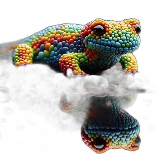 dragon, creature, jewelry, animal, photorealistic, 3d render, concept art, colorful transparent PNG cut-out