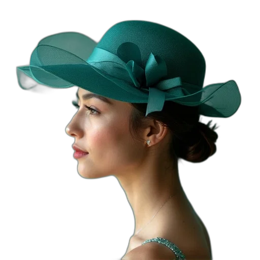 hat, crown, jewelry, photorealistic, 3d render, green, blue, pastel transparent PNG cut-out