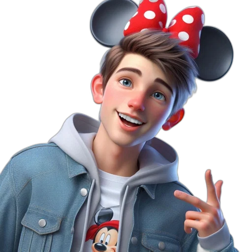 jacket, face, 3d render, cartoon, photorealistic, concept art, young, man transparent PNG cut-out