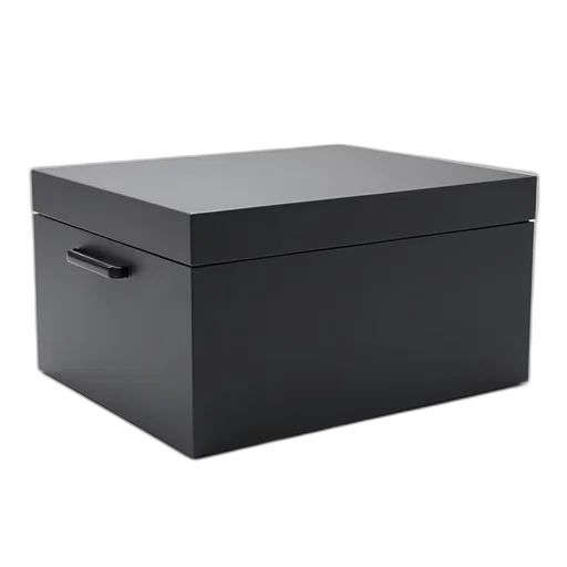 furniture, 3d render, monochrome, dark, plain, grey, rectangular, box transparent PNG cut-out
