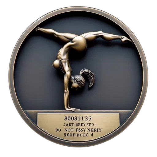 jewelry, image, displays, circular, metal, plaque, featuring, female transparent PNG cut-out