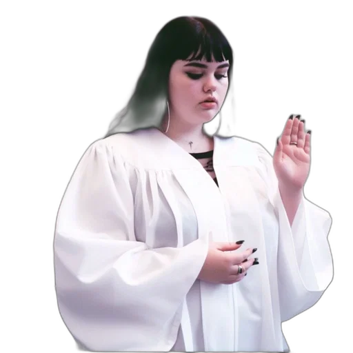 jacket, vaporwave, woman, dark, hair, grave, expression, dressed transparent PNG cut-out