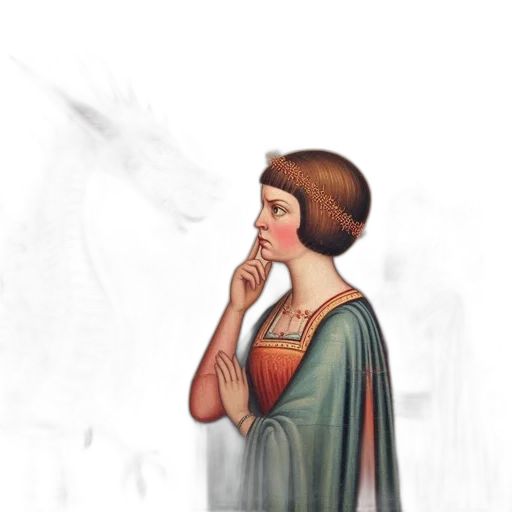 dress, face, staff, crown, concept art, oil painting, fantasy art, photorealistic transparent PNG cut-out
