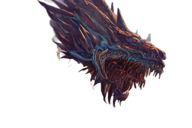 dragon, creature, weapon, animal, fantasy art, concept art, photorealistic, 3d render transparent PNG cut-out