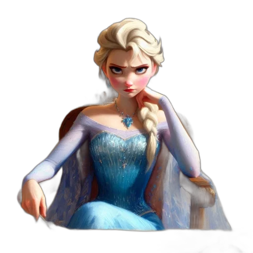 dress, crown, face, staff, concept art, fantasy art, pixel art, 3d render transparent PNG cut-out