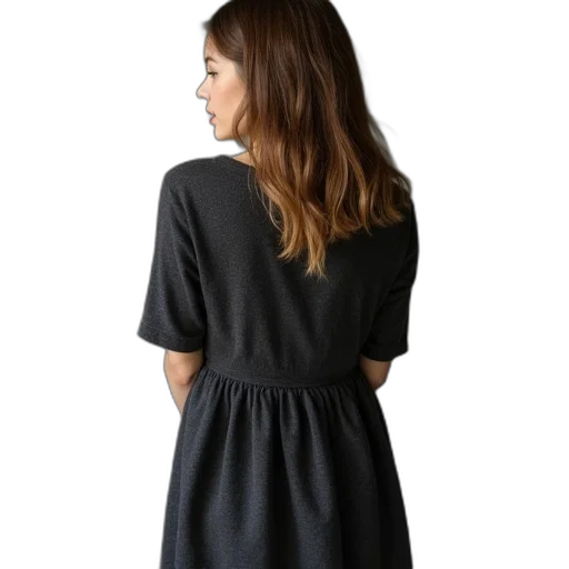 dress, jacket, dark, monochrome transparent PNG cut-out