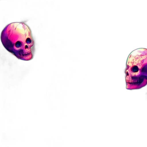 mask, face, creature, crown, concept art, 3d render, pixel art, vaporwave transparent PNG cut-out