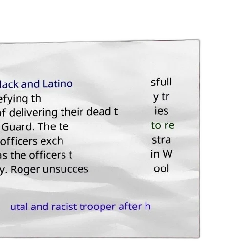 crumpled, piece, paper, text, about, black, latino, officer transparent PNG cut-out
