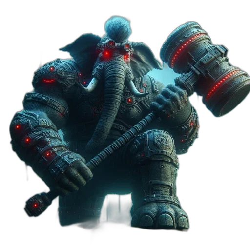 robot, weapon, creature, dragon, concept art, 3d render, cyberpunk, urban transparent PNG cut-out