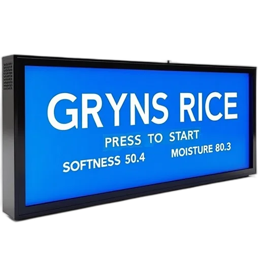 digital, display, blue, backlight, shows, text, gryns, rice transparent PNG cut-out