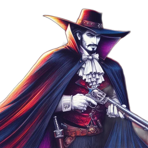 staff, weapon, concept art, comic book art, pixel art, fantasy art, man, wearing transparent PNG cut-out