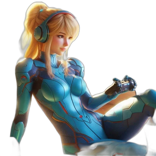 robot, weapon, dress, concept art, fantasy art, anime, comic book art, blue transparent PNG cut-out