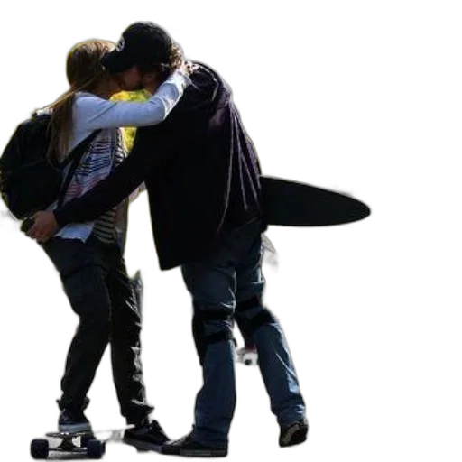 jacket, underwater, beach, outer space, couple, shares, kiss, while transparent PNG cut-out
