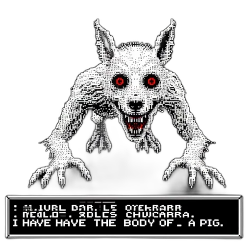 creature, animal, mask, robot, pixel art, concept art, pixelated, menacing transparent PNG cut-out