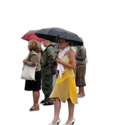umbrella, dress, staff, jacket transparent PNG cut-out