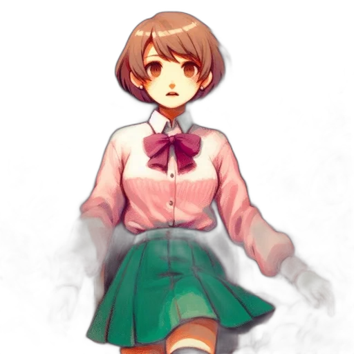dress, creature, staff, jacket, pixel art, anime, watercolor, concept art transparent PNG cut-out