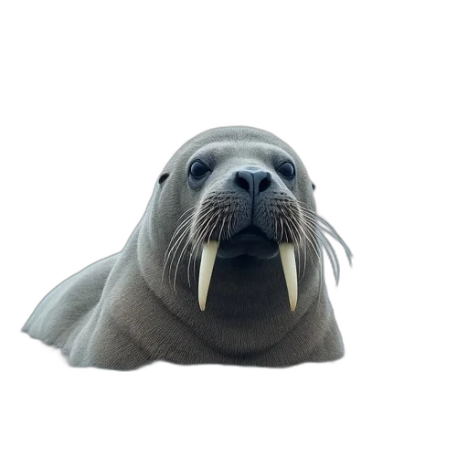 animal, creature, face, staff, 3d render, photorealistic, concept art, walrus transparent PNG cut-out