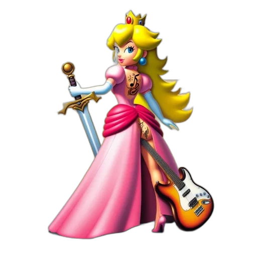 crown, dress, weapon, staff, concept art, 3d render, pixel art, vaporwave transparent PNG cut-out