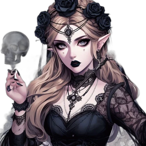 jewelry, staff, dress, mask, fantasy art, concept art, pixel art, comic book art transparent PNG cut-out