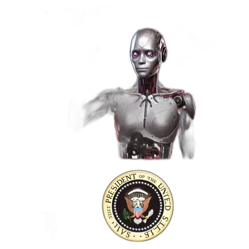 robot, face, creature, concept art, comic book art, takes, oath, formal transparent PNG cut-out