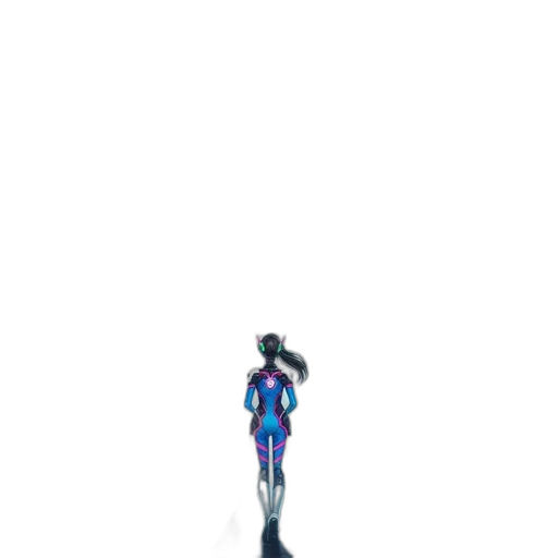 robot, staff, dress, creature, concept art, pixel art, 3d render, comic book art transparent PNG cut-out