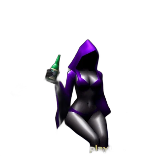bottle, dress, robot, staff, 3d render, concept art, pixel art, cyberpunk transparent PNG cut-out