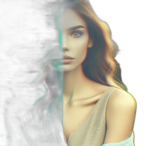 dress, face, jewelry, hair, photorealistic, fantasy art, 3d render, pixel art transparent PNG cut-out