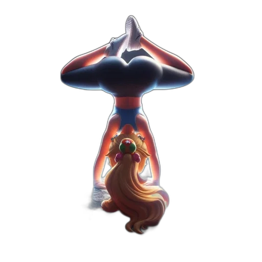 crown, hair, staff, creature, concept art, anime, 3d render, outer space transparent PNG cut-out