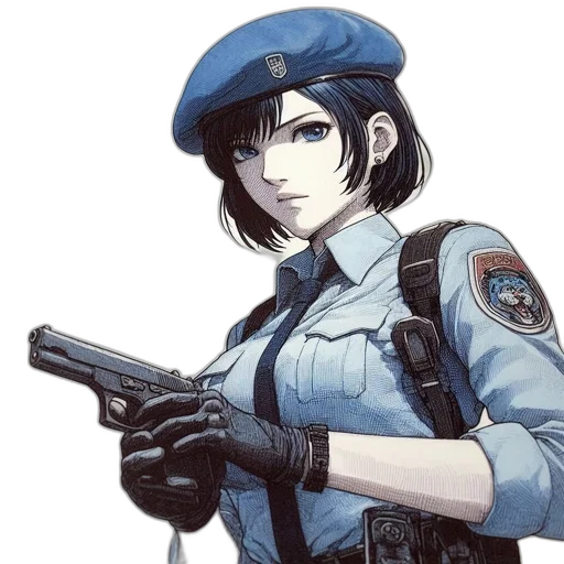 weapon, staff, face, hat, concept art, anime, pixel art, comic book art transparent PNG cut-out