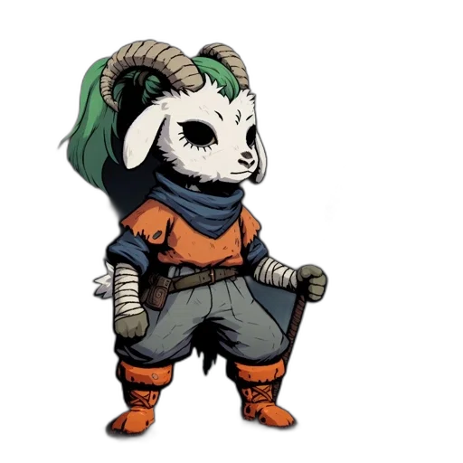 mask, staff, animal, weapon, concept art, pixel art, fantasy art, 3d render transparent PNG cut-out