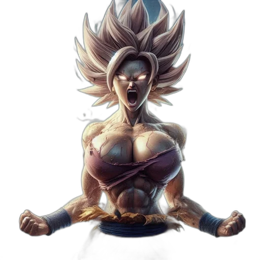 hair, staff, concept art, fantasy art, comic book art, anime, intense, scene transparent PNG cut-out