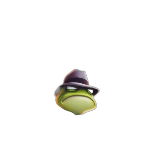 hat, face, animal, creature, 3d render, concept art, photorealistic, pixel art transparent PNG cut-out
