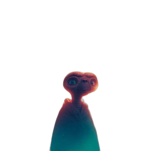 creature, staff, animal, bottle, 3d render, concept art, vaporwave, photorealistic transparent PNG cut-out