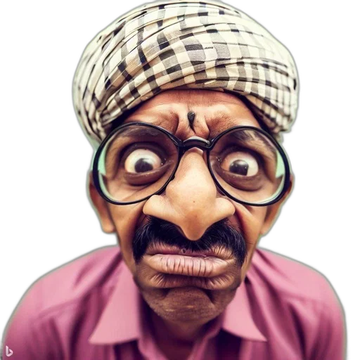 face, mask, hat, staff, cartoon, photorealistic, comic book art, 3d render transparent PNG cut-out