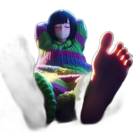 shoes, creature, mask, robot, concept art, pixel art, vaporwave, 3d render transparent PNG cut-out