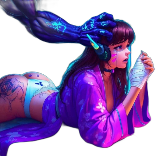 dragon, dress, creature, robot, cyberpunk, concept art, fantasy art, vaporwave transparent PNG cut-out
